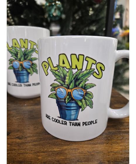 Plants are cooler than people mug